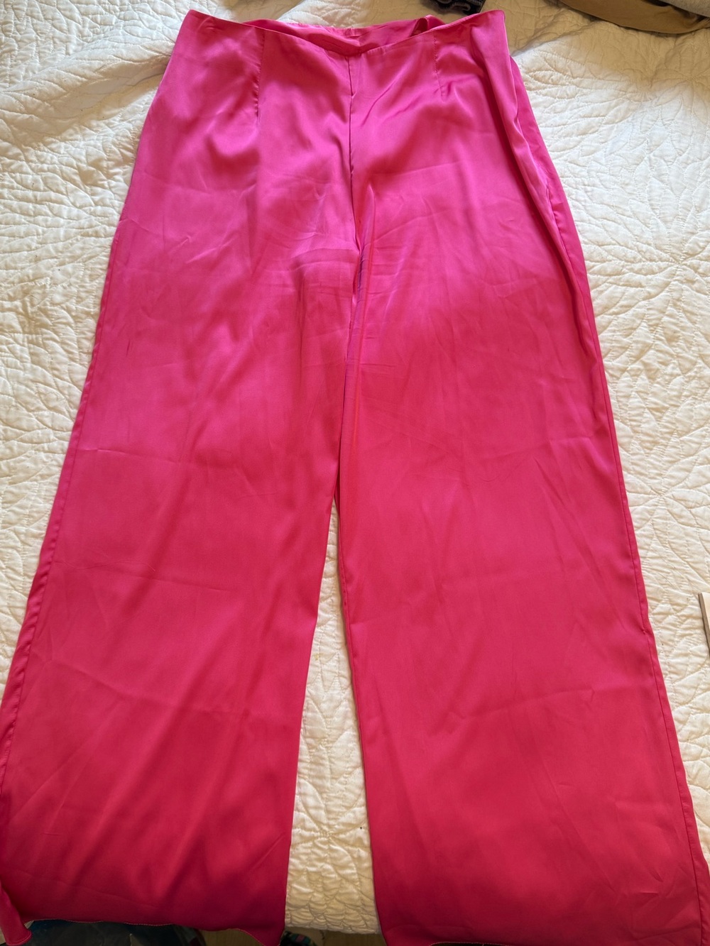 Never Fully Dressed Hot Pink Wide-Leg Pants